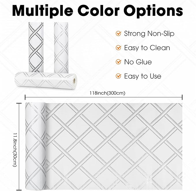 Drawer and Shelf Liner for Kitchen Cabinets Non-Adhesive, Non-Slip Cabinet - Image 6