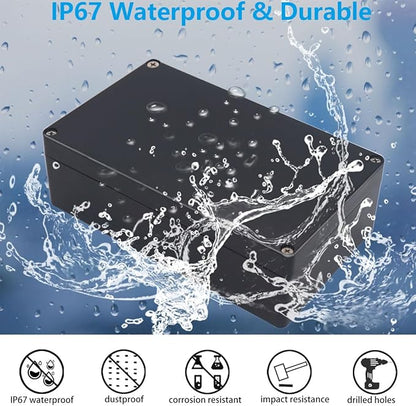 Outdoor Waterproof Junction Box IP67 Project Box ABS Black Electrical Boxes - Image 5