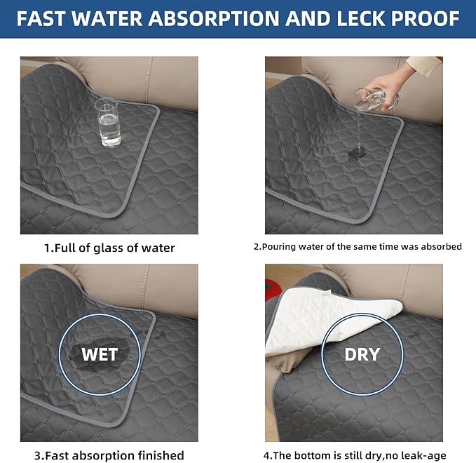 Eismodra Waterproof Recliner Chair Covers - Image 5