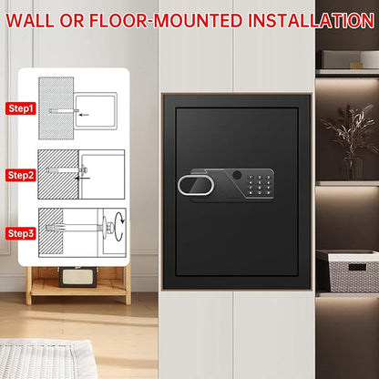3.4 Cub Large Home Safe Fireproof Waterproof, Digital Security Fireproof Safe - Image 7