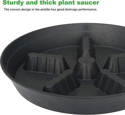 4 Pack Plant Saucer 14 inch, Plastic Plant Saucers - Image 3