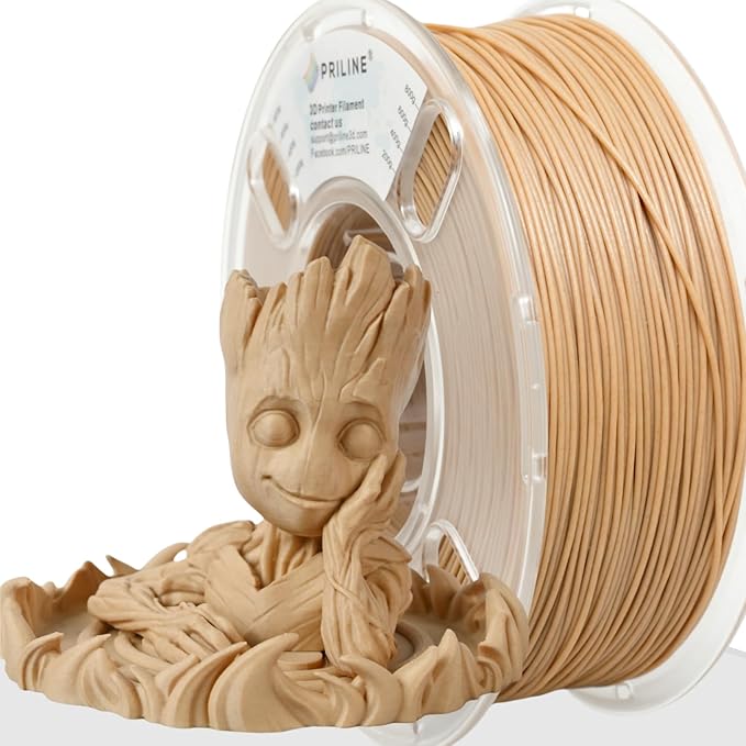 1kg Wood PLA Filament 1.75 3D Printer Filament by PRILINE