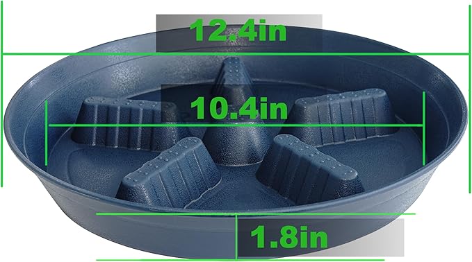 4 Pack Plant Saucer 12 inch, 8 10 14 17 inch, Plant Stand Plastic Plant Saucers - Image 2