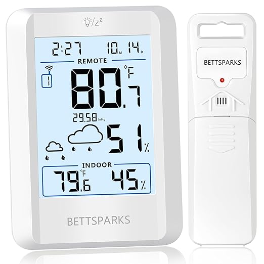 Indoor Outdoor Thermometer Wireless Weather Station by Bettsparks