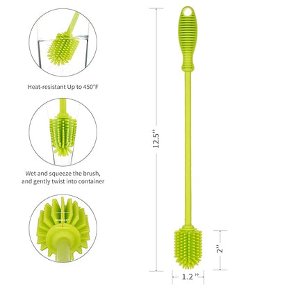 A-Brush Silicone Bottle Cleaner Brush, Long Handle - Image 2