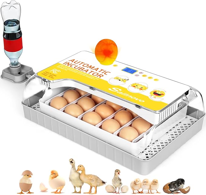 Sailnovo Egg Incubator, 20-60 Eggs Fully Automatic Poultry Hatcher Machine by Sailnovo