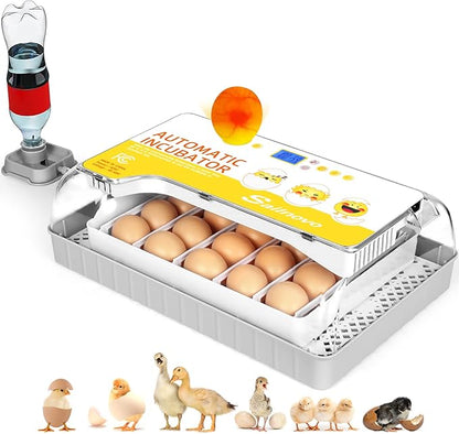 Sailnovo Egg Incubator, 20-60 Eggs Fully Automatic Poultry Hatcher Machine by Sailnovo