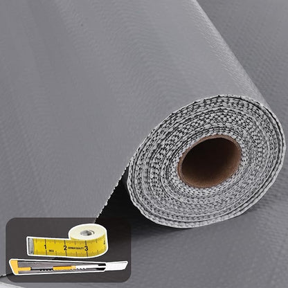Shelf Liners for Kitchen Cabinets 12in x 30FT Non Adhesive Drawer Liner Grey by Oneoftheworld