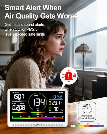 16 in 1 Indoor Air Quality Monitor, Battery Powered, Air Detector Air Quality - Image 4
