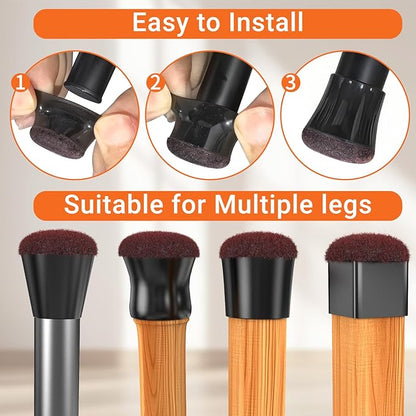 24 Pcs Silicone Chair Leg Floor Protectors Extra Small，Purple Chair Leg Covers - Image 6