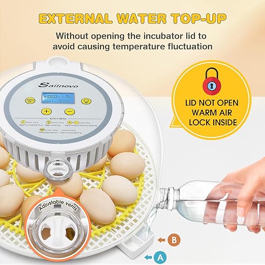 Sailnovo 18 Egg Incubator for Hatching Eggs - Image 3