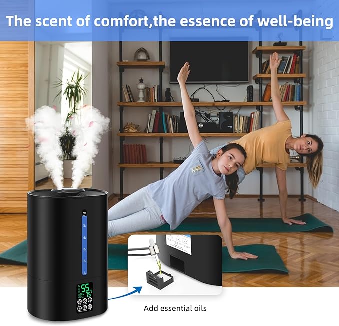 6L Humidifiers for Bedroom Large Room Home, Cool and Warm Humidifier for Baby - Image 9