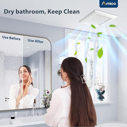 Amico Bathroom Exhaust Fan, 1.0 Sones, 110 CFM, Low Noise, Household Bath - Image 3