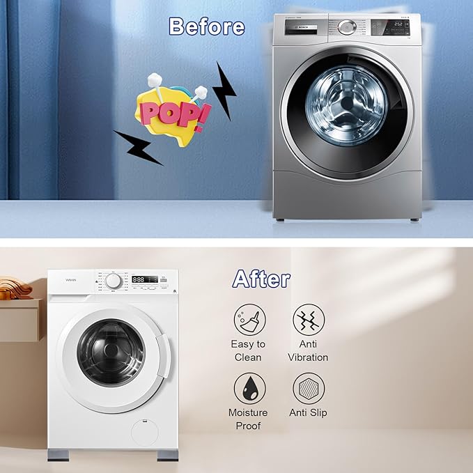 4Pcs Anti Vibration Pads for Washing Machine, Stops Washer Dryer Moving - Image 2