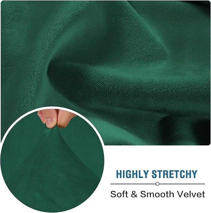 H.VERSAILTEX Velvet Stretch Couch Cushion Cover Plush Cushion Slipcover - Image 5