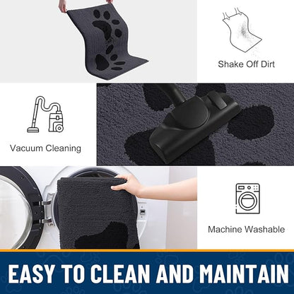 Smiry Dog Door Mat for Muddy Paws, Absorbs Moisture and Dirt, Low-Profile - Image 8