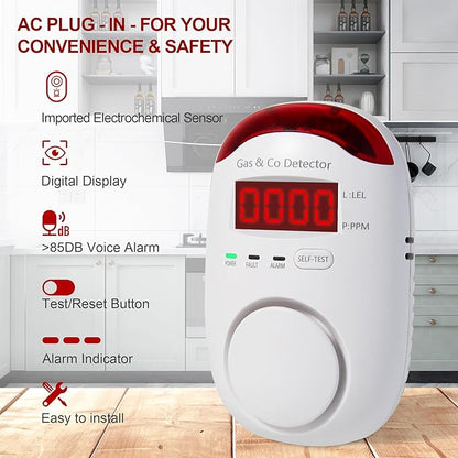2 Packs Gas & Carbon Monoxide Detectors - Image 5