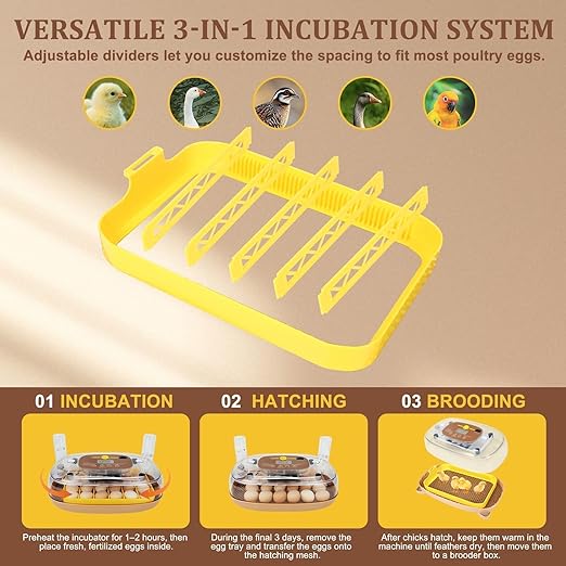 3rd Gen - 24 Egg Automatic Incubator, Stage-Based Adaptive Humidity - Image 5