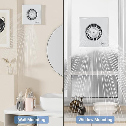 4 Inch Bathroom Exhaust Fan, 130m³/h Quiet Ventilation Extractor - Image 6