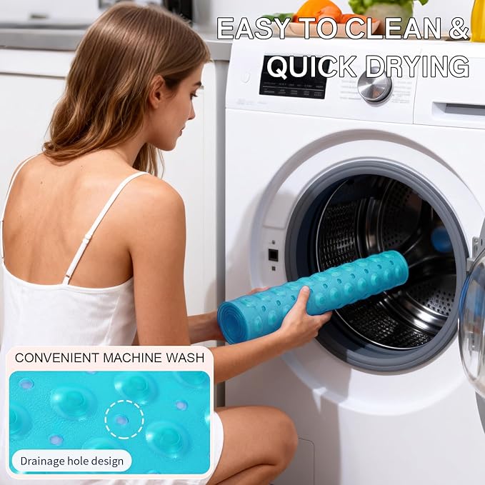 Anti-Slip Bathtub Shower mat, 39.3×15.7 inch（Approximately 100 × 40cm） Soft - Image 7