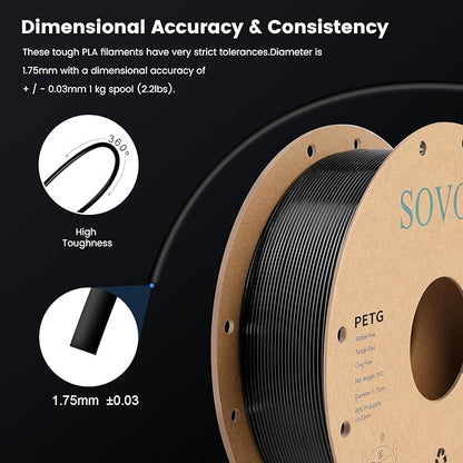Sovol 3D Printer PETG Filament 2kg Spool Printing Materials, Wiring Tightness - Image 6