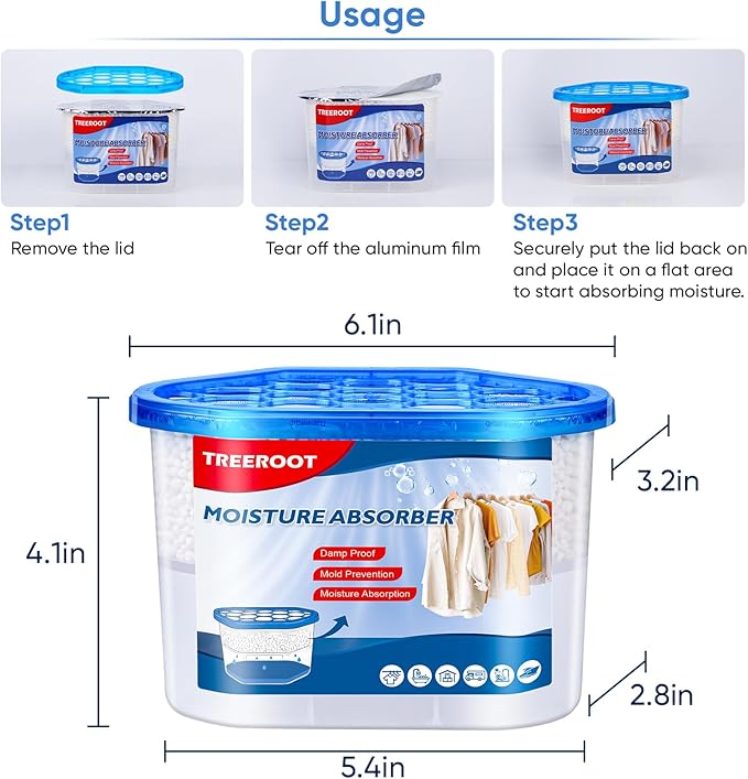 14 Pack Moisture Absorbers, 14 OZ Humidity Absorber Bucket, Moisture Absorbers - Image 9