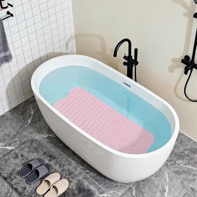 Anti-Slip Bathtub Shower mat, 39.3×15.7 inch（Approximately 100 × 40cm） Soft - Image 5