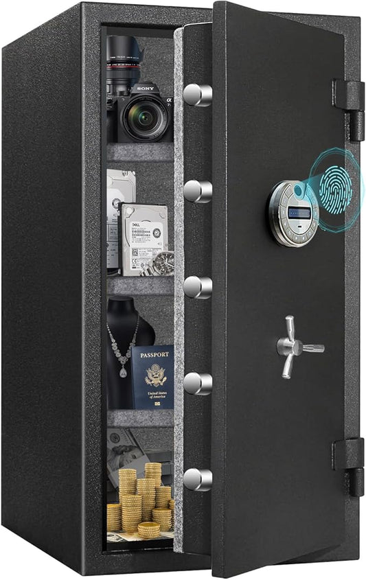 9.8 Cub Extra Large Biometric Waterproof Fireproof Safe by Unknown
