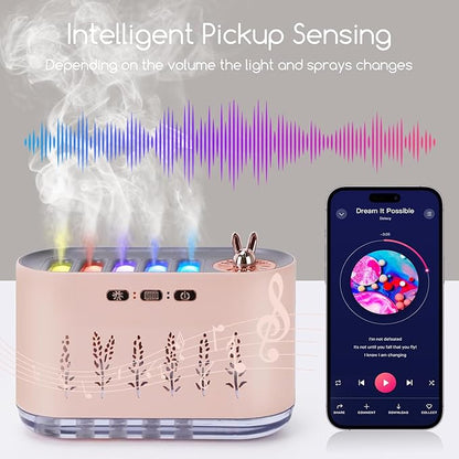 5 Nozzle Music Sensing Cool Mist Humidifier, Humidifier Diffuser - Image 4
