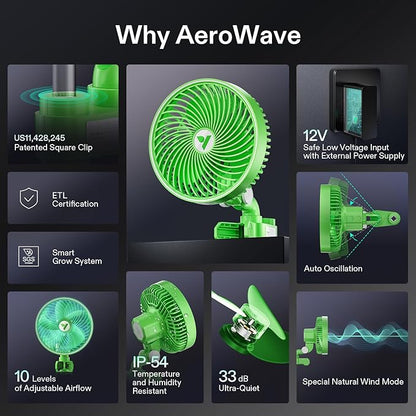 VIVOSUN 2-Pack AeroWave E6 Grow Tent Fan 6”, EC Motor, Smart Wifi Control - Image 7