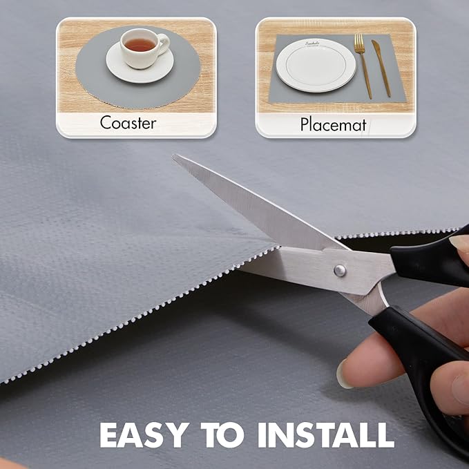 Viseeko Shelf and Drawer Liner for Kitchen Cabinet, Non-Adhesive Cabinet Liners - Image 7