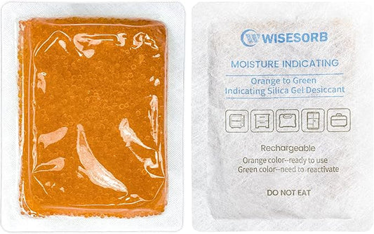 5 Packs 100 Gram Rechargeable Desiccant Packs, Moisture Absorbing Bag, Silica by Wisesorb