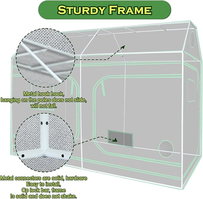 96"x48"x72" Roof Cube Grow Tent - Image 7
