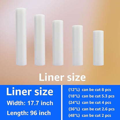 PABUSIOR Clear Cabinet Shelf Liner: Waterproof Bathroom Drawer Mat 17.7 x 96 - Image 9