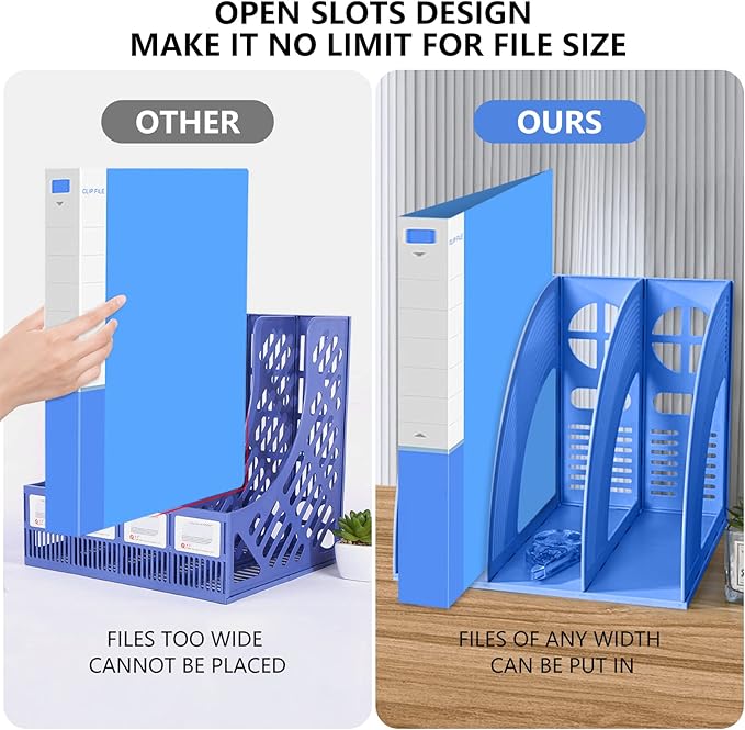 Marte Vanci Magazine File Holder Book Desktop Organizer Plastic Storage Sturdy - Image 5