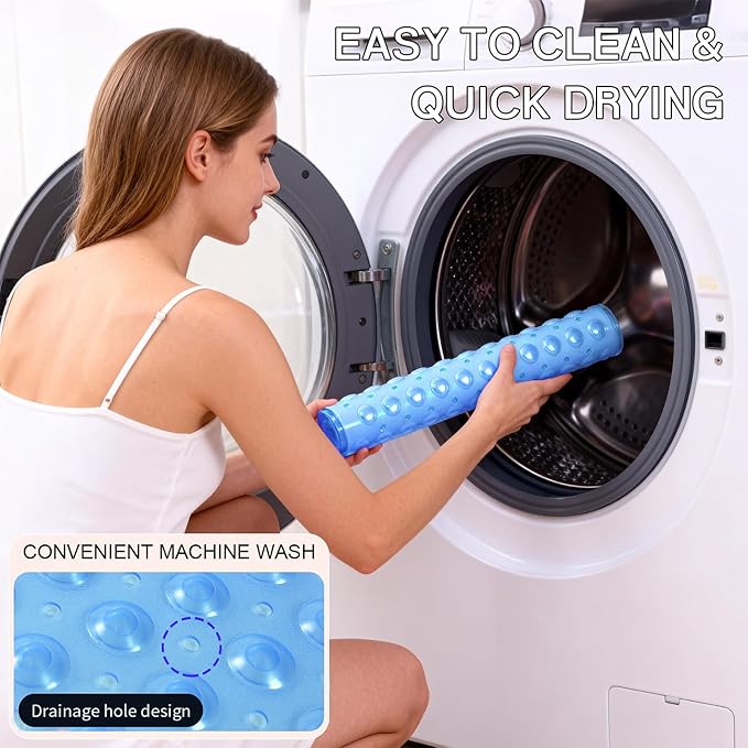 Anti-Slip Bathtub Shower mat, 20.8×20.8（Approximately 53×53cm） inch Soft - Image 4