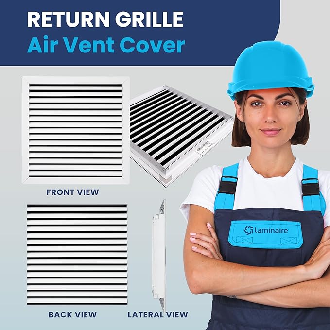 16x16 Inch Air Return Vent Cover Decorative – Premium Aluminum AC Vent Cover - Image 2
