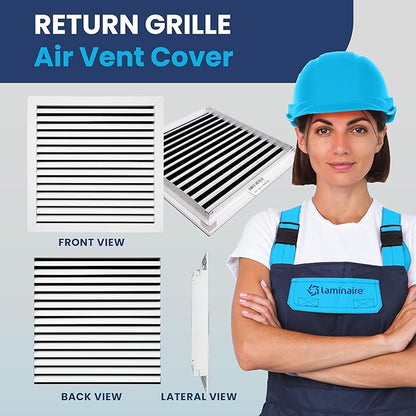 16x16 Inch Air Return Vent Cover Decorative – Premium Aluminum AC Vent Cover - Image 2