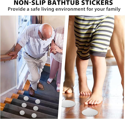 24 PCS Bathtub Non Slip Stickers White Adhesive Decals Round Shape Anti Slip - Image 4