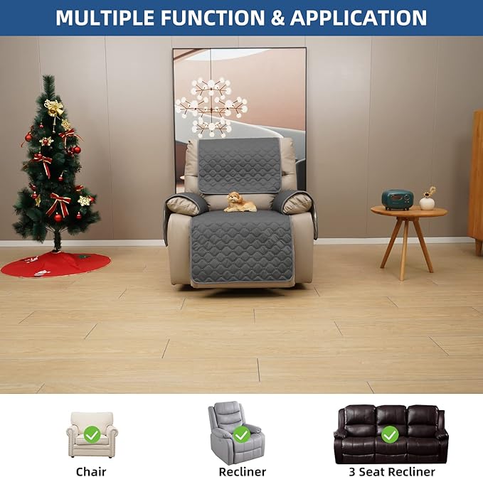 Eismodra Waterproof Recliner Chair Covers - Image 2