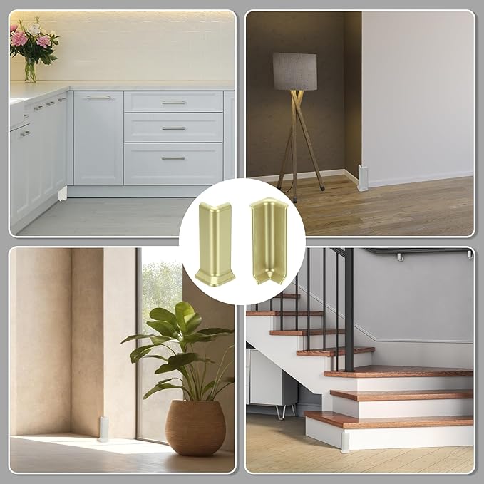 uxcell Self Adhesive Baseboard Corner Blocks, 4.07 Inch Wall Edge Corner - Image 7