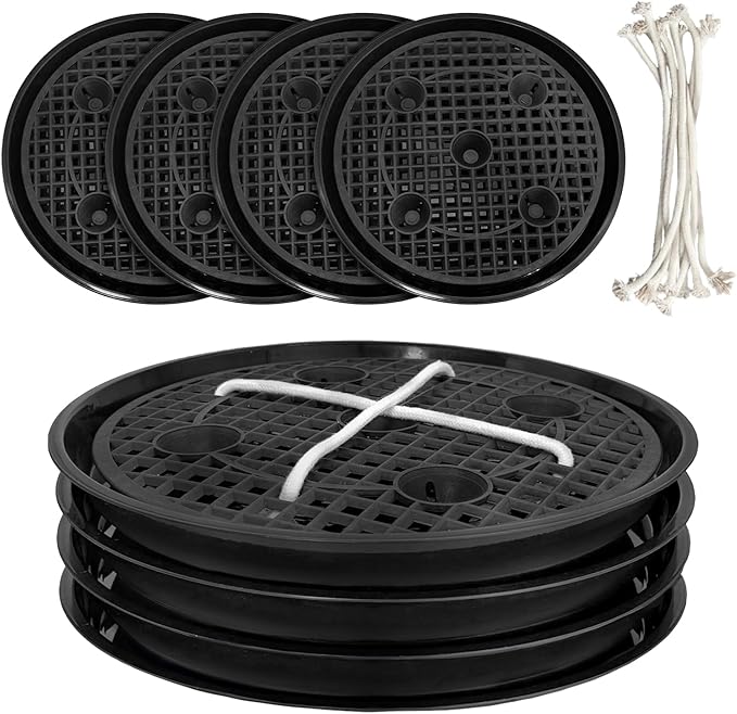 4 Pcs 14'' Self-Watering Pot Base, Auto-Irrigation System Plant Saucer Stand by Pesilo