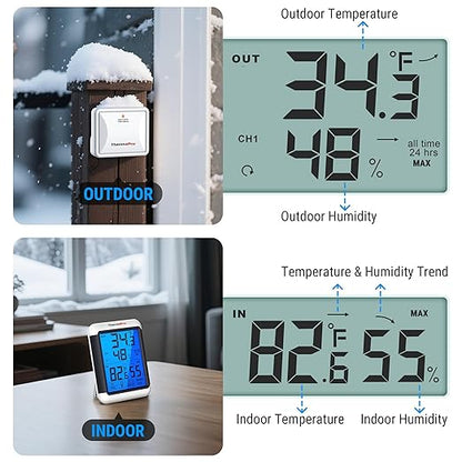 ThermoPro TP65 Indoor Outdoor Thermometer Digital Wireless Hygrometer - Image 6