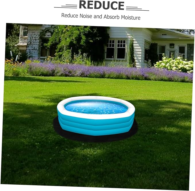 Toyvian Non-Slip Hot Tub Felt Mat Round Waterproof Cushion Pad - Image 3