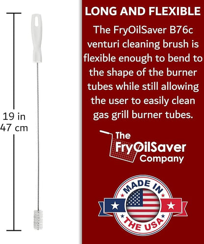 Gas Grill Venturi Tube Brush, Cleans Spider Webs, Food Build Up, Prevents Flare - Image 5