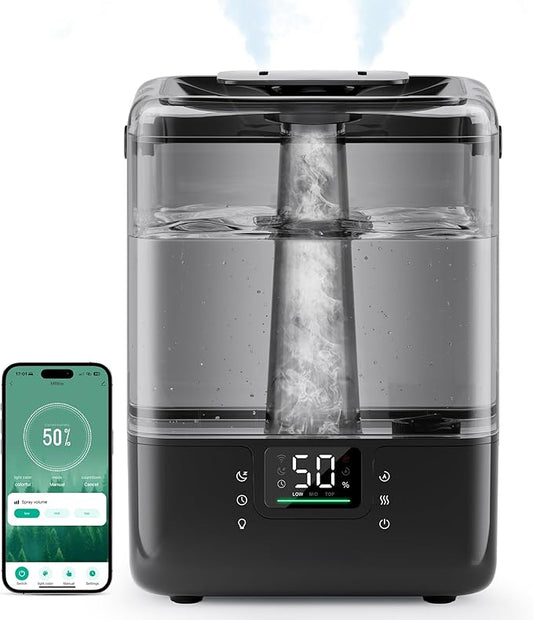 Smart Humidifiers for Bedroom Home, 6L Cool Mist Top Fill Humidifier Large Room by Unknown