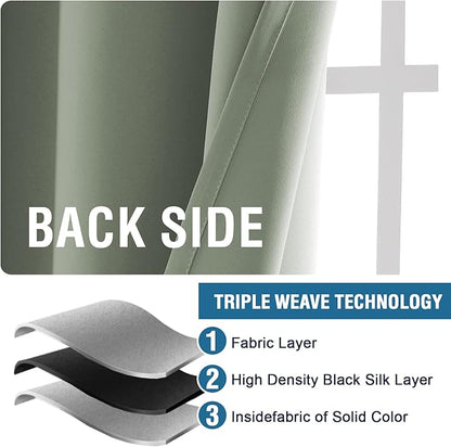 H.VERSAILTEX Blackout Curtains Thermal Insulated Window Treatment Panels Room - Image 8