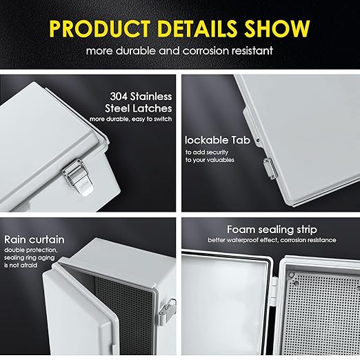 Waterproof Electrical Junction Box, IP67 Plastic Weatherproof Electrical - Image 3