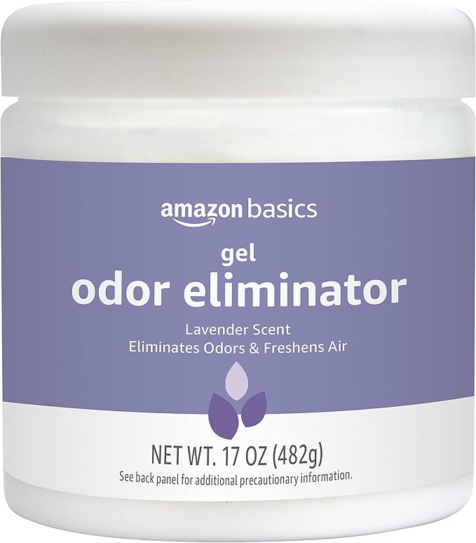 Amazon Basics Gel Odor Eliminator, Activated Charcoal, Lavender Scent, 17 Oz by AmazonBasics