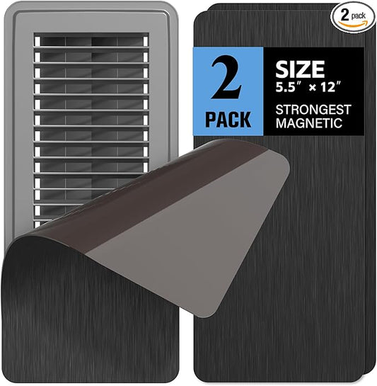 2 Pack High Strength Magnetic Vent Covers 5.5" x 12" Metallic Stronger Magnet by GUEQUITLEX